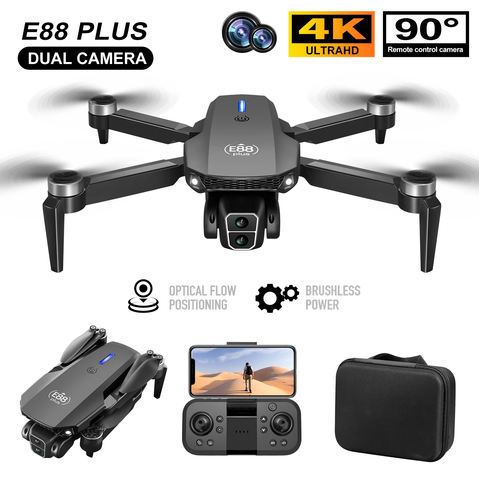 New E88 Plus Quadcopter Drone: - đánh giá và giá Drone Battery Box