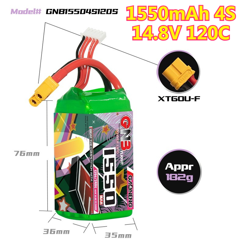 1550mAh 120C LiPo Battery 4S 1 - đánh giá và giá Drone Battery 4S