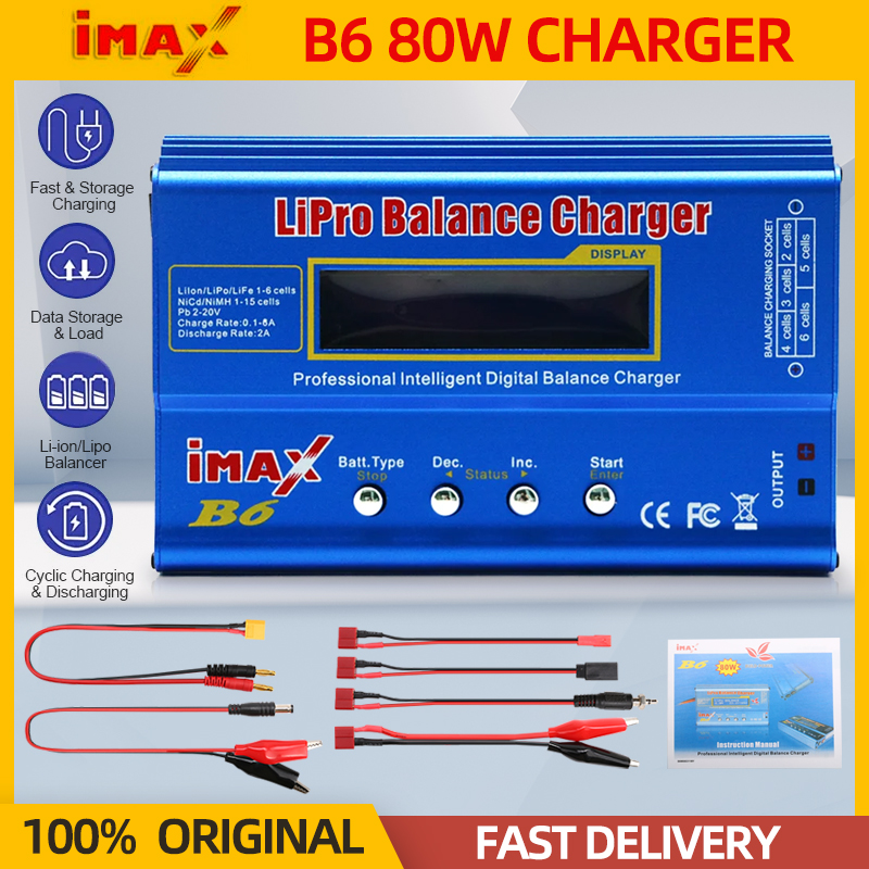 iMAX B6 80W Battery Charger Li - đánh giá và giá Drone Battery 6S
